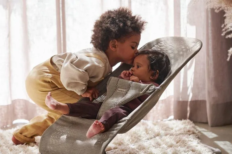 BabyBjörn, Bliss Mesh, leżaczek, szary beż