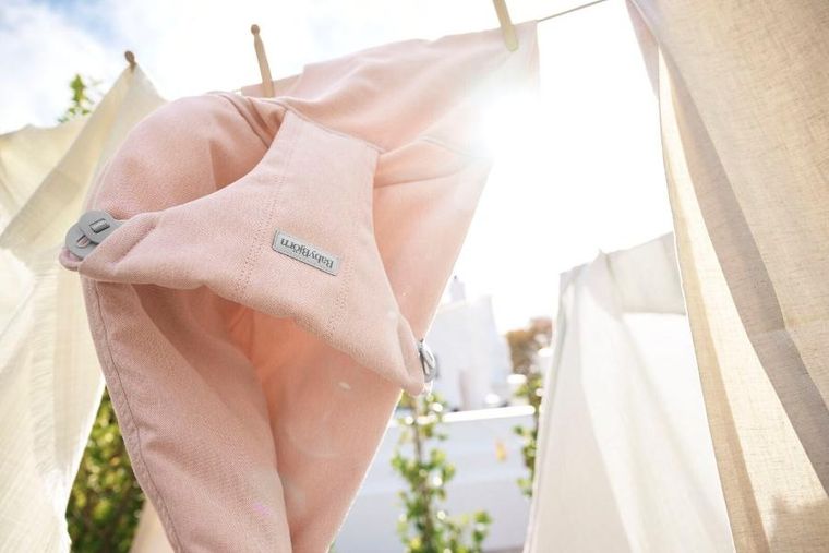 BabyBjörn, Bliss Woven, leżaczek, jasny róż, melanż