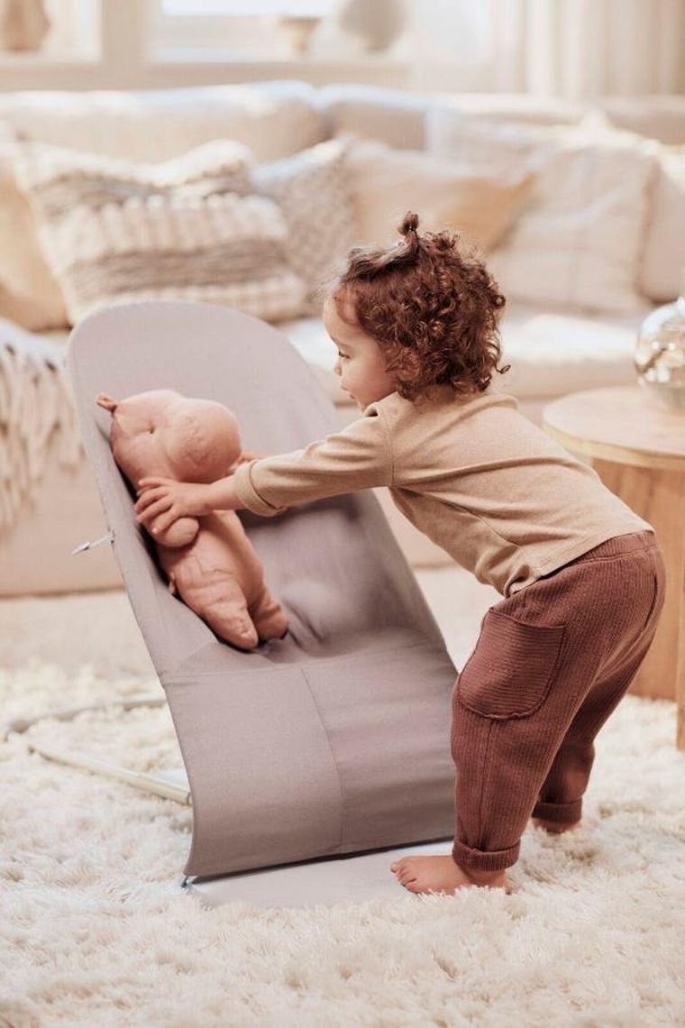 BabyBjörn, Bliss Woven, leżaczek, sand grey