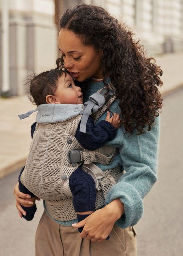 BabyBjörn, Harmony 3D Mesh, nosidełko, szary beż