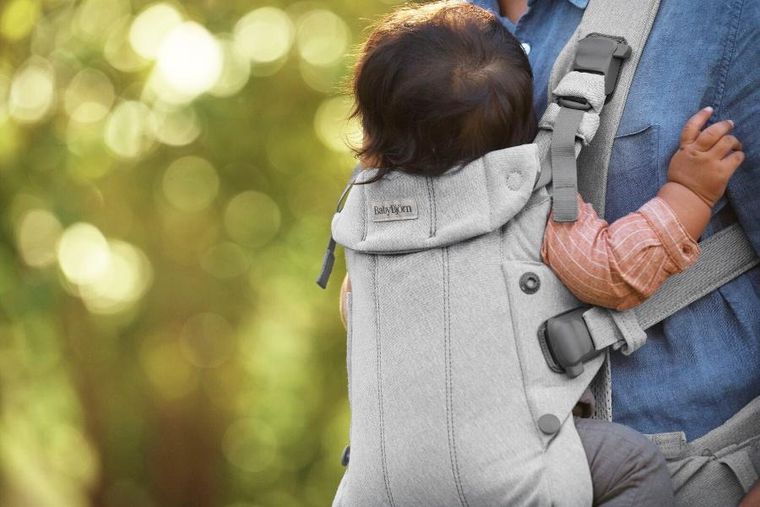 BabyBjörn, Harmony, Woven, nosidełko, jasny szary, melanż