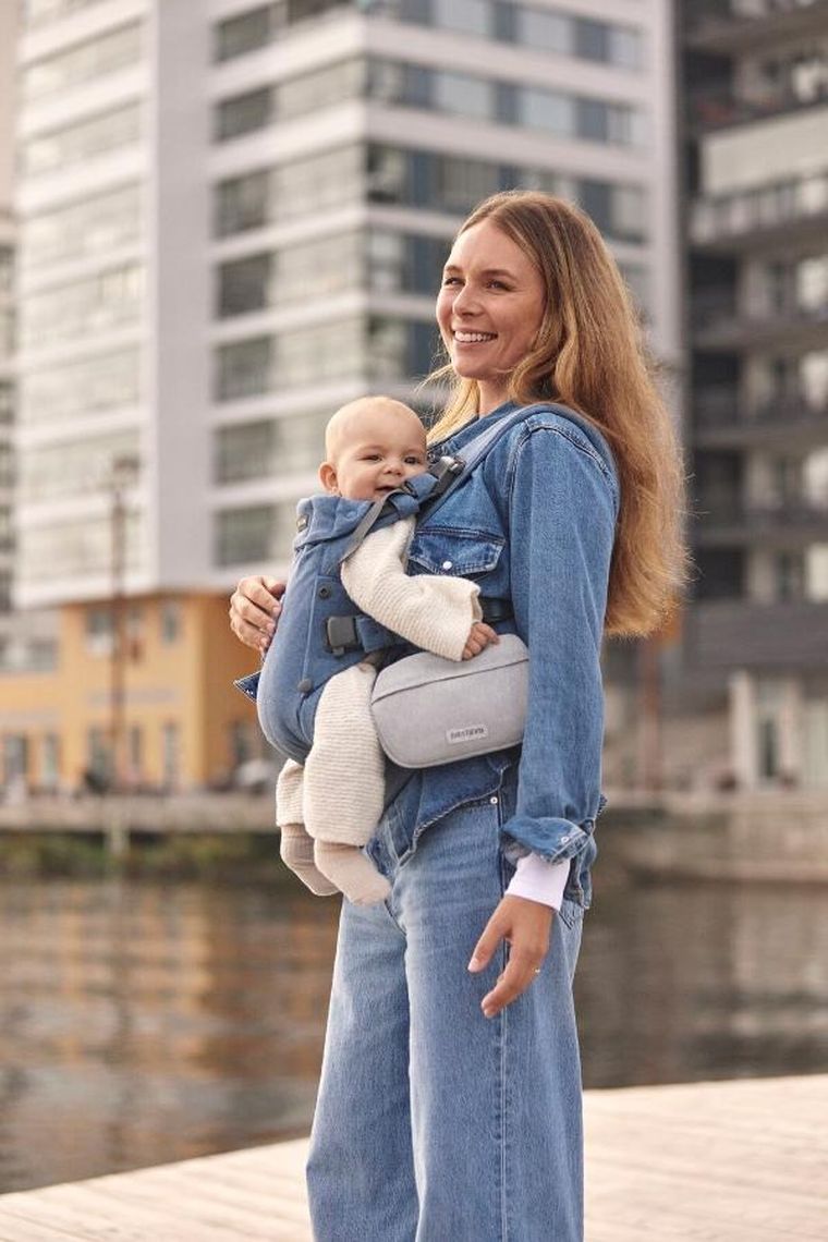 BabyBjörn, nerka, saszetka do nosidełka, woven, jasny szary