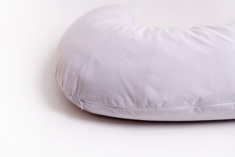 BabyMatex, MiniRelax, Bamboo, poduszka do karmienia pozycjonująca, muślin, lawendowa, 150 cm