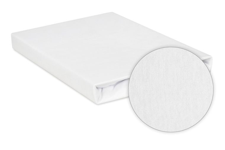 BabyMatex, prześcieradło z gumką, bawełniane, białe, 70-140 cm