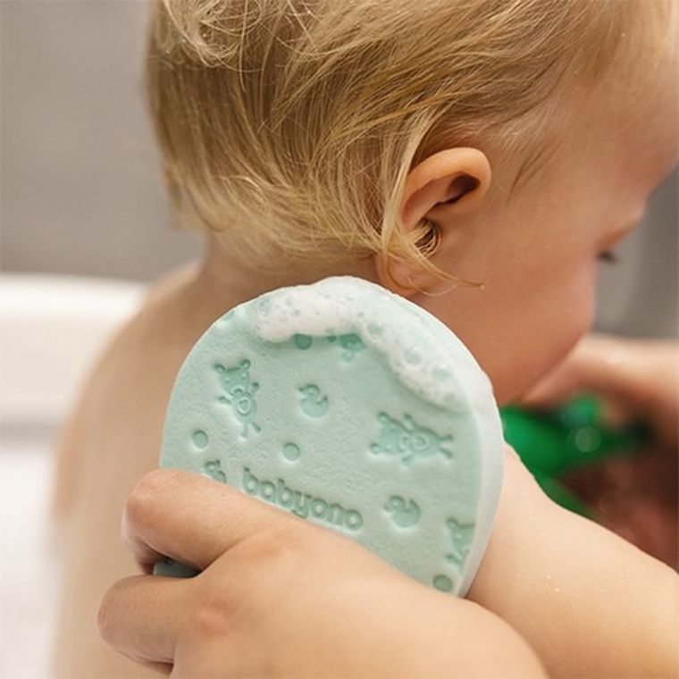 BabyOno, gąbka kąpielowa dla dzieci i niemowląt, miętowa