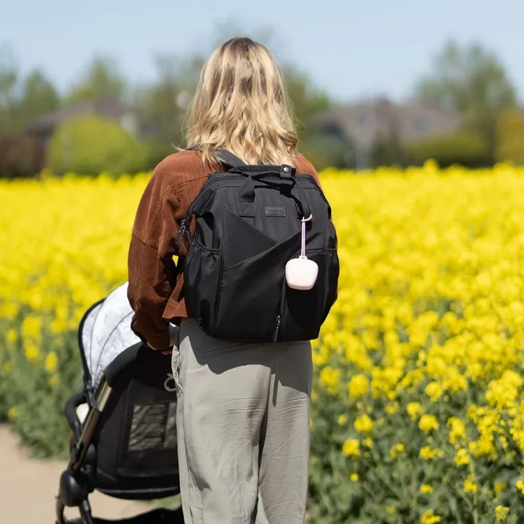 BabyOno, silikonowy pojemnik na smoczek, różowy