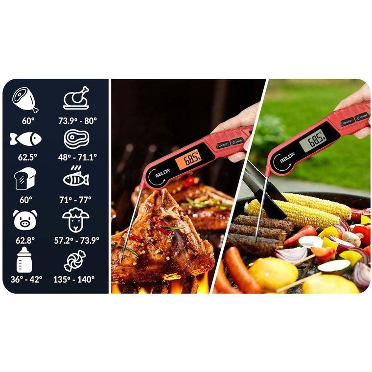 Baldr, termometr kuchenny, do mięsa, z sondą, szpilkowy, BD-130