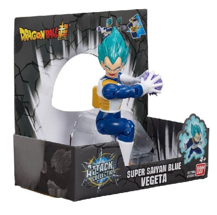 Bandai, Dragon Ball Super Attack, Super Saiyan Blue, Vegeta, figurka kolekcjonerska, 18 cm