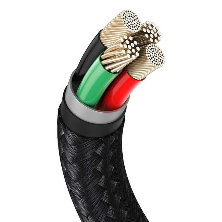 Baseus, Cafule, Lightning 2.4a, Kabel USB, 1m, czarny