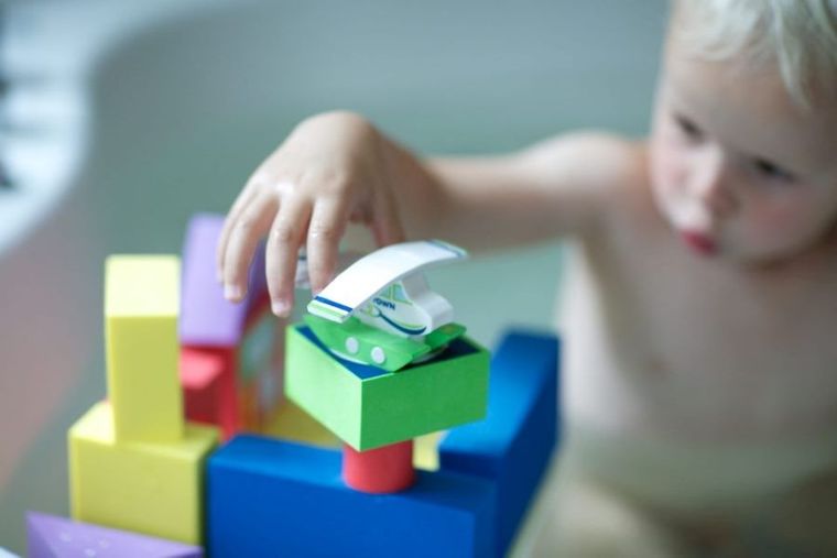 BathBlocks, Lądowisko dla wodolotów, zabawka do kąpieli, 13 elementów