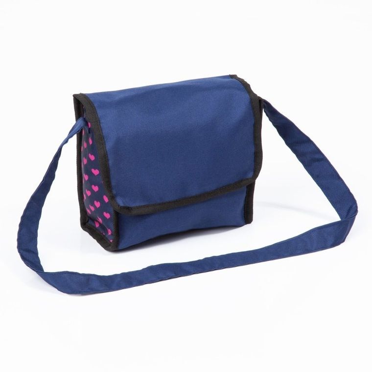 Bayer Design, Combi Grande Mega, głęboki wózek dla lalek, zestaw z łóżkiem turystycznym, nosidełkiem i akcesoriami, granatowo-różowy