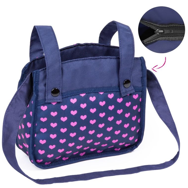 Bayer Design, Neo Vario Combi, głęboki wózek dla lalek z torbą, niebieski z jednorożcem