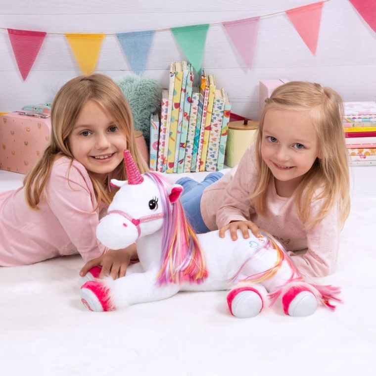 Bayer Design, pluszowy jednorożec, maskotka interaktywna, 40 cm