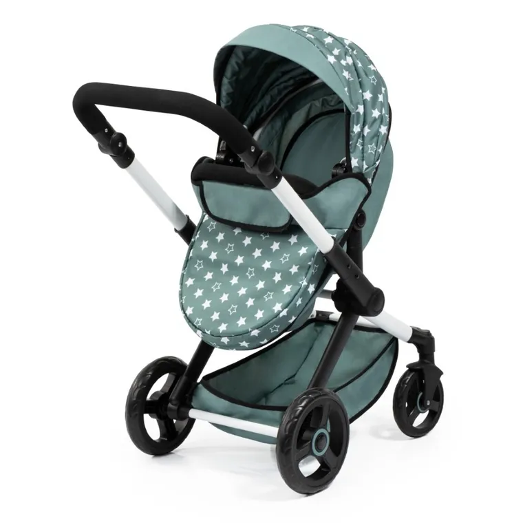 Bayer Design, Xeo Combi, głęboki wózek dla lalek z torbą, skandynawska zieleń