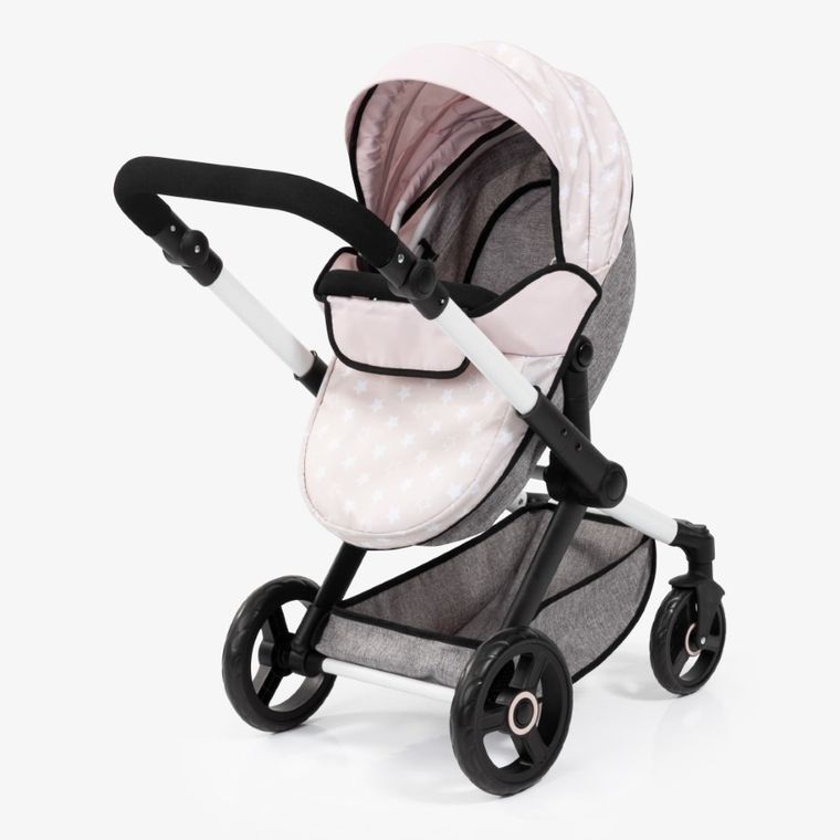 Bayer Design, Xeo Combi, głęboki wózek dla lalek z torbą, szaro-beżowy