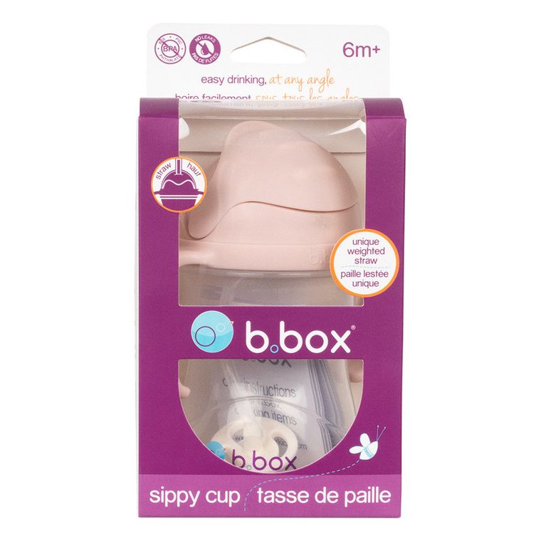 b.box, bidon ze słomką, różowy, 240 ml