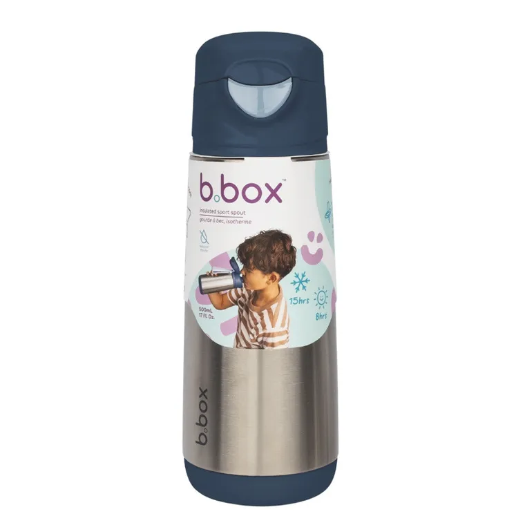 b.box, Midnight, butelka termiczna z ustnikiem sportowym, 500 ml
