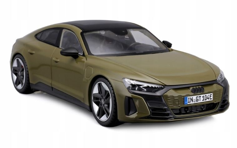 Bburago, 2022 Audi RS E-Tron GT, model pojazdu, green, 1:18