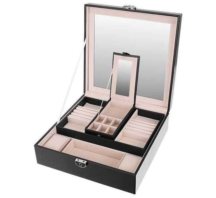 Beautylushh, kuferek na biżuterię, czarny