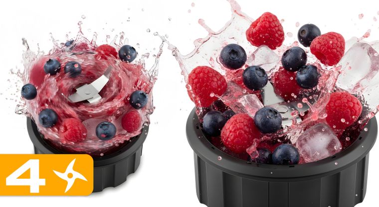 Berdsen, blender kielichowy 800W, czarny, BD-751