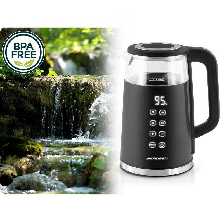 Berdsen, czajnik elektryczny, czarny, 1,7l, BD-707