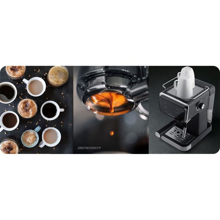 Berdsen, ekspres do kawy kolbowy, 20 bar, czarny, BD-771