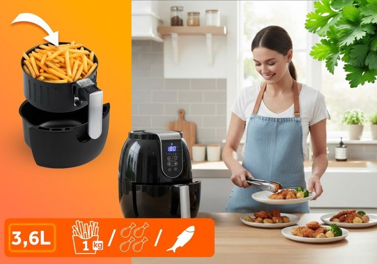 Berdsen, frytkownica beztłuszczowa, air fryer, 3,6l, BD-651