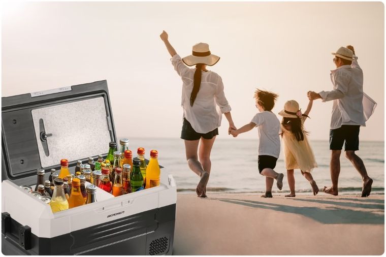 Berdsen, Icemax 400, lodówka kompresorowa turystyczna, czarna, 32l