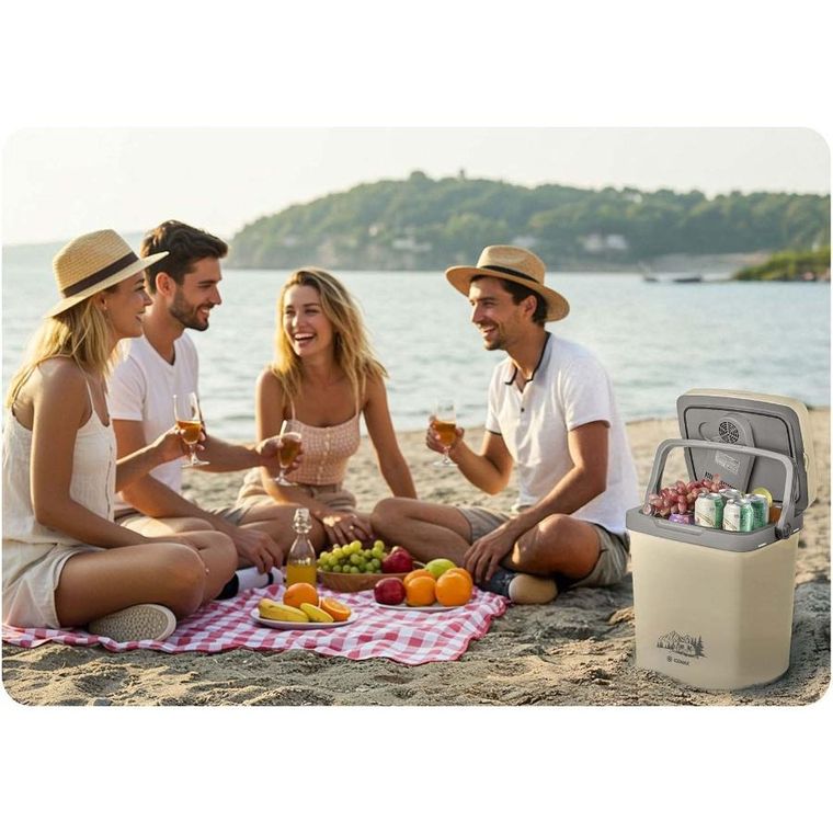 Berdsen, Icemax, lodówka turystyczna, tryb Eco, kremowa, 26l