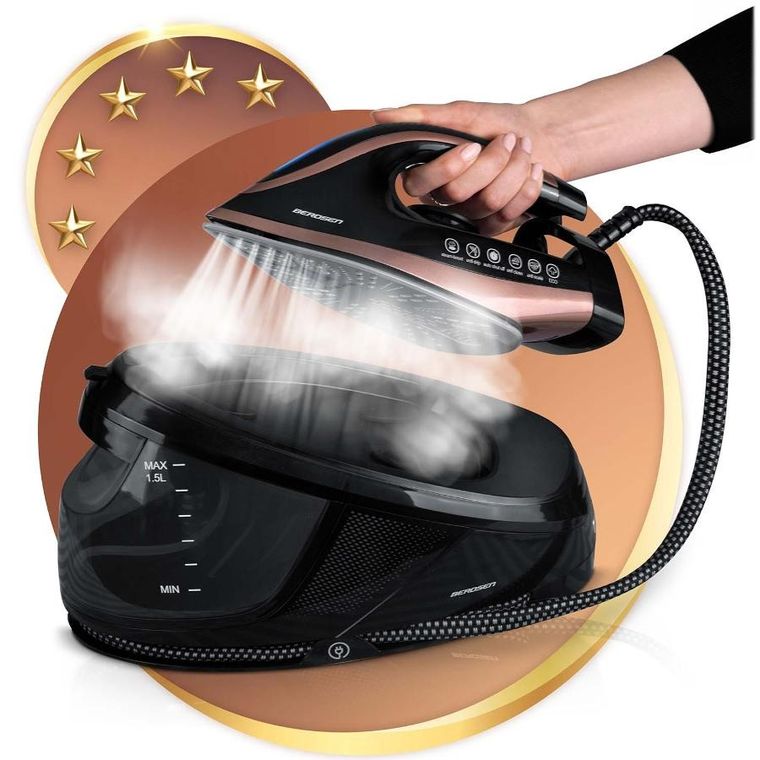 Berdsen, stacja parowa żelazko, generator pary, ceramiczna powłoka, 3000W, BD-334