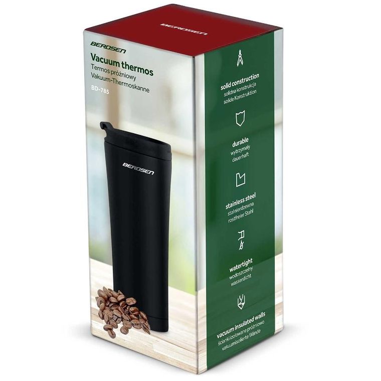 Berdsen, termos próżniowy, czarny, 470 ml