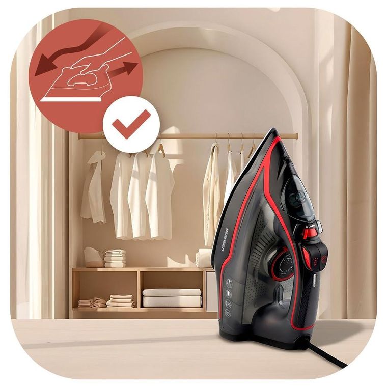 Berdsen, żelazko parowe, ceramiczna powłoka, praca w pionie, 2600W, BD-331