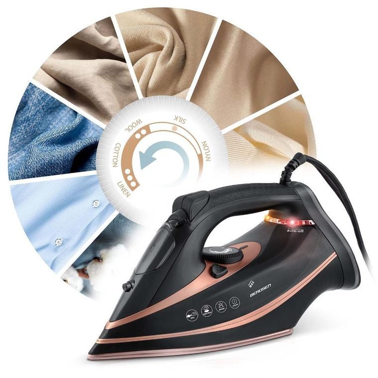 Berdsen, żelazko parowe, ceramiczna powłoka, praca w pionie, 3000W, BD-332