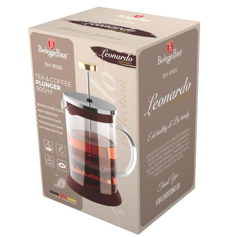 Berlinger Haus, Leonardo, zaparzacz tłokowy do kawy/herbaty, 800 ml