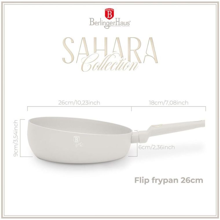 Berlinger Haus, Sahara, Flip, wok patelnia tytanowa, 26 cm