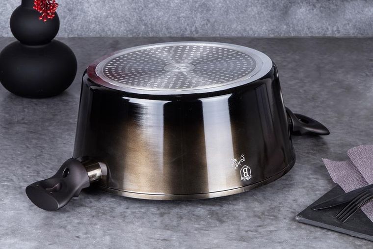 Berlinger Haus, Shiny Black, garnek granitowy, 6.1l