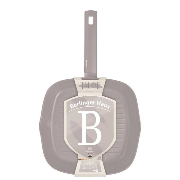 Berlinger Haus, Taupe, patelnia grillowa tytanowa, 28 cm