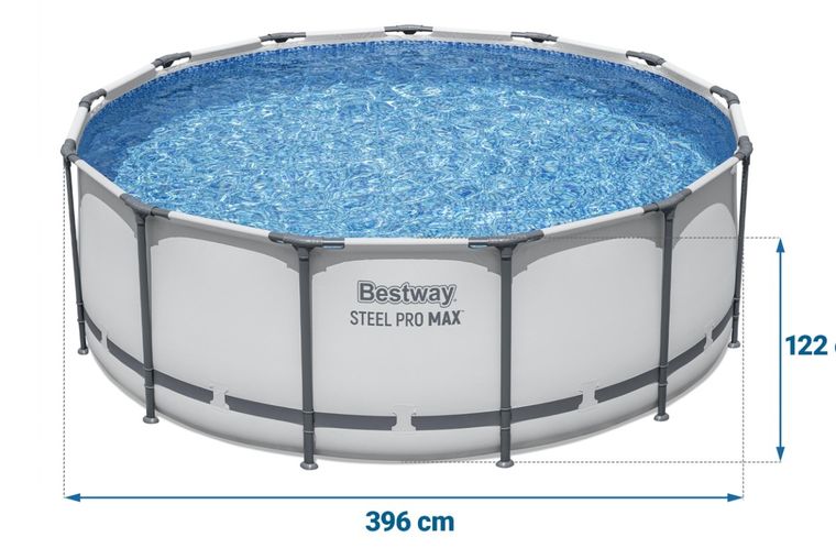 Bestway, basen ogrodowy, stelażowy, 396-122 cm, zestaw 18w1