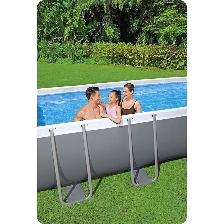 Bestway, basen ogrodowy, stelażowy, 488-244-122 cm, zestaw 18w1