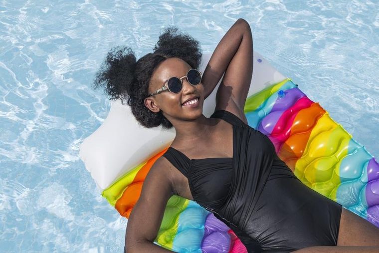 Bestway, dmuchany materac do pływania, tęcza, 216-80 cm