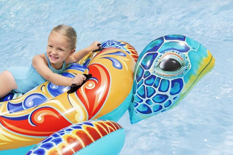 Bestway, dmuchany żółw, materac 186-168 cm