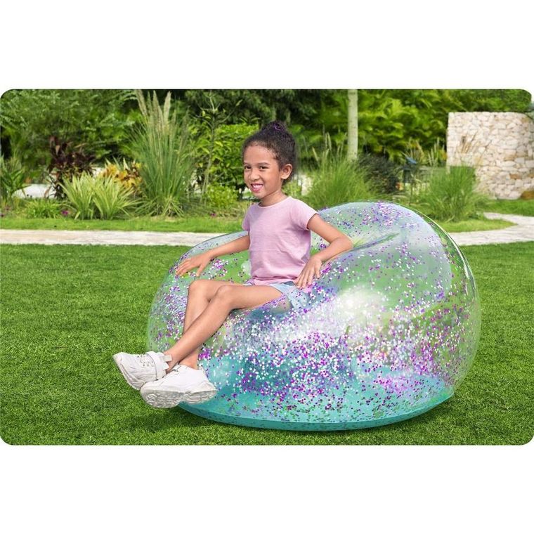 Bestway, fotel dmuchany z brokatem