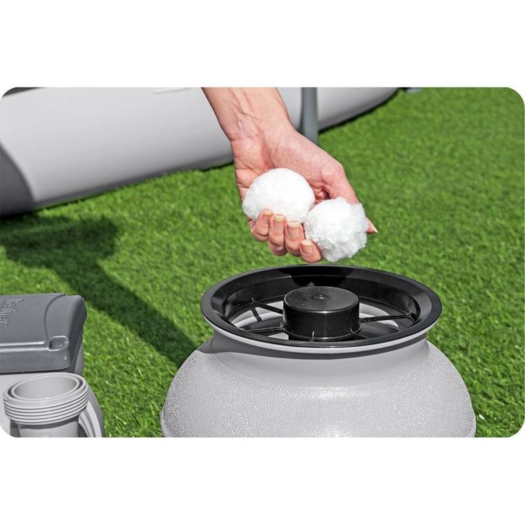 Bestway, pompa piaskowa do basenów + kulki filtracyjne, 6056 l/h, 58497