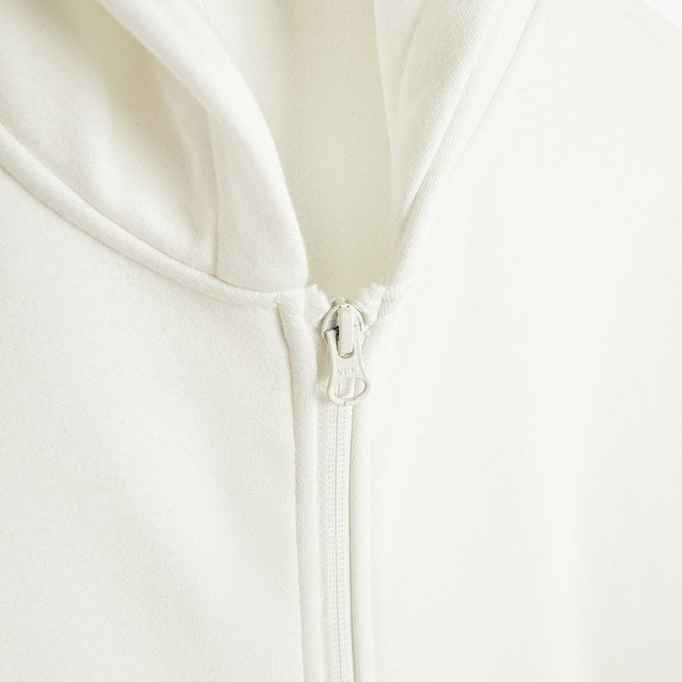 Biała rozpinana bluza z kapturem oversize NOWEAR