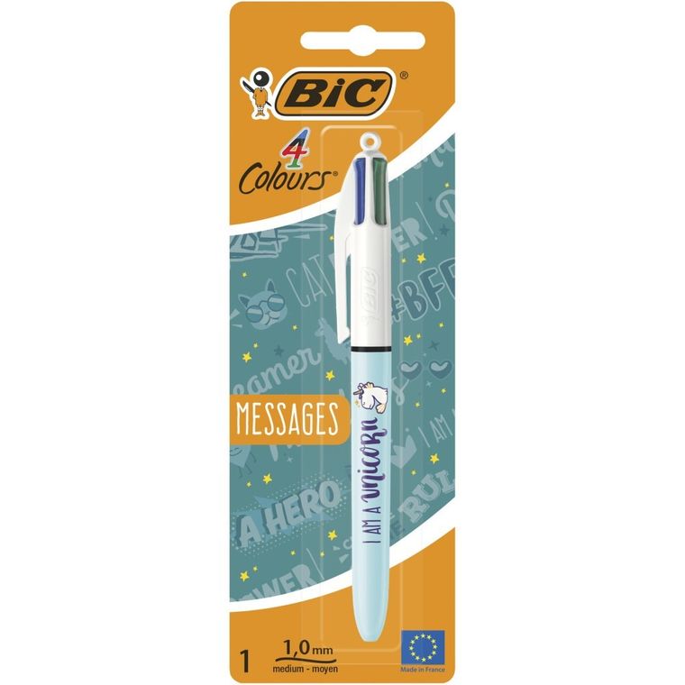 Bic, 4 Colours, Message Tie Dye, długopis, 1 szt.