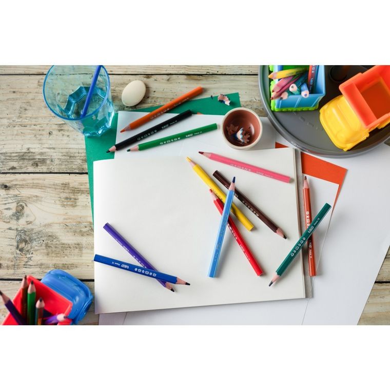 Bic, Kids, Evolution Triangle, kredki ołówkowe trójkątne, 12 kolorów