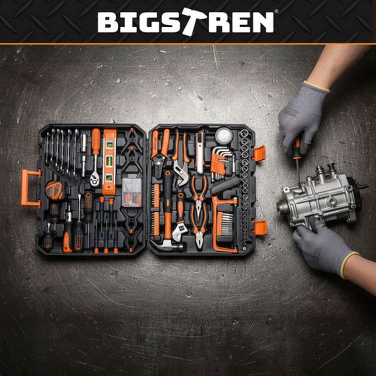 Bigstren, zestaw narzędzi w walizce, 168 elementów