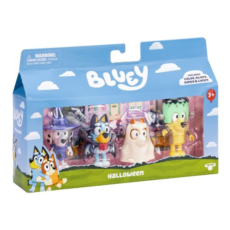 Bluey, Bal Przebierańców, zestaw figurek, 4 szt.