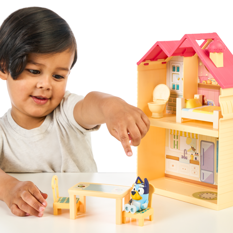 Bluey, mini dom rodzinny, zestaw z figurką