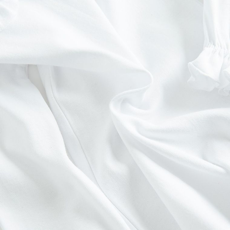 Bluzka dziewczęca z długim rękawem, biała, Nicol